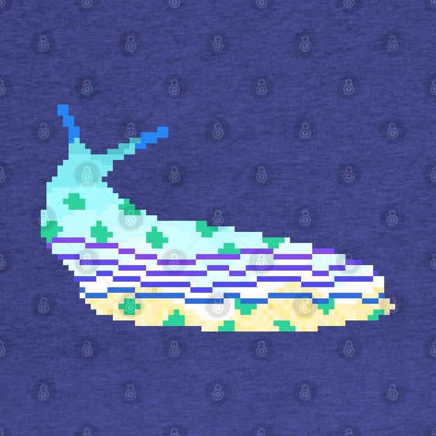 Modern Pixel Ocean Sea Slug by jofudachi